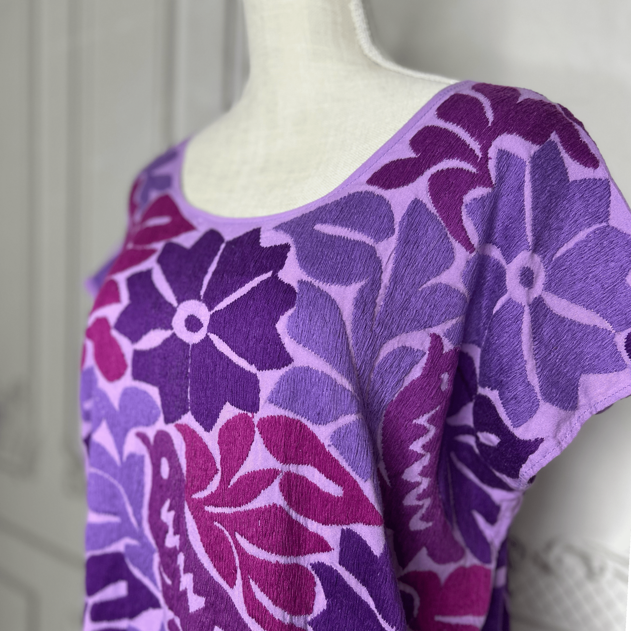 Jalapa Mexican Blouse - Purple Jalapa Mexican Blouse - Purple