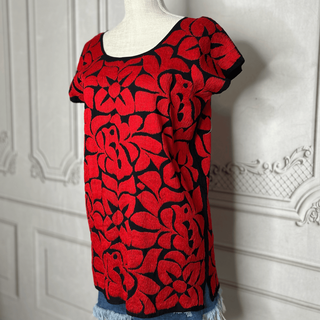 Jalapa Mexican Blouse - Red Jalapa Mexican Blouse - Red