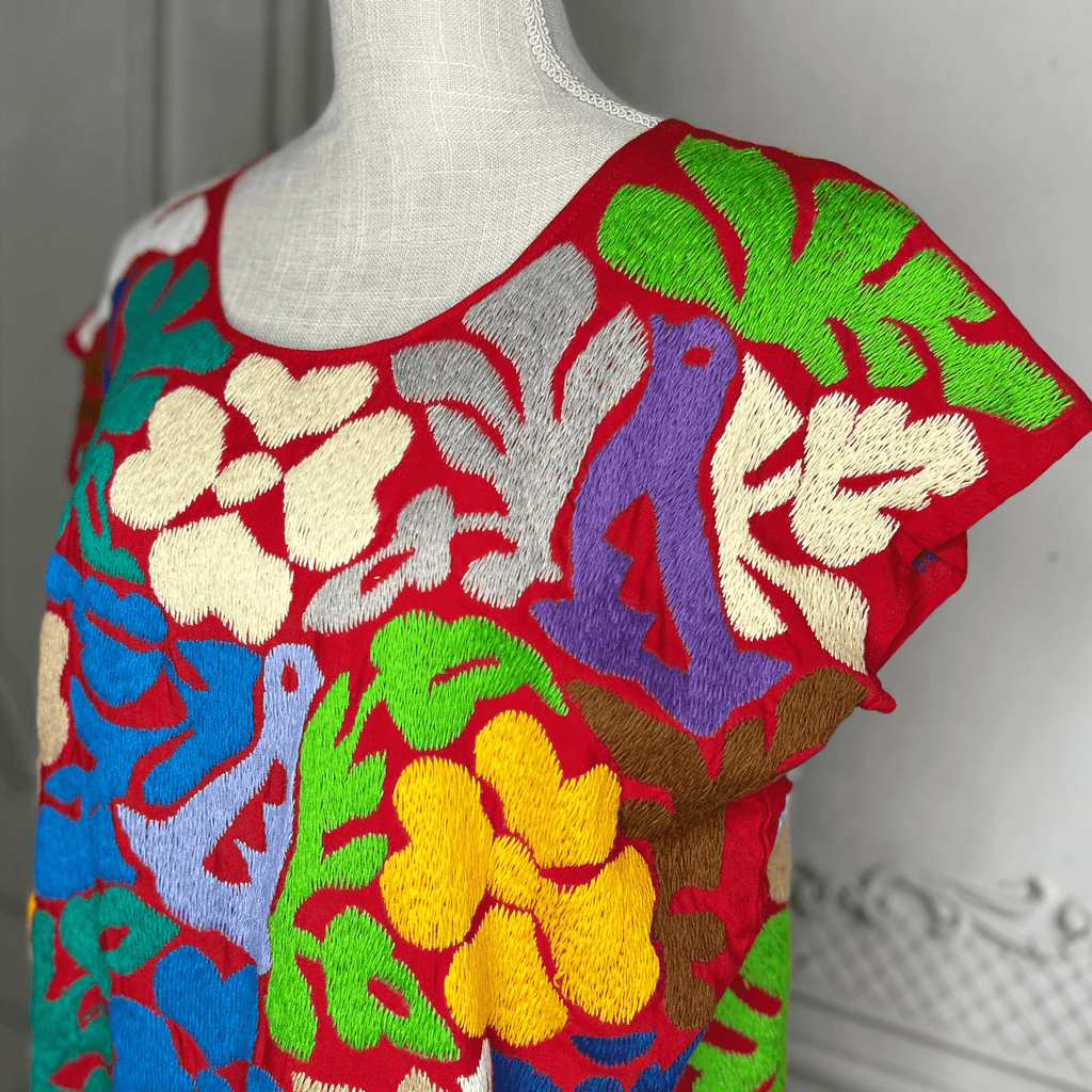 Jalapa Mexican Blouse - Red Multi Jalapa Mexican Blouse - Red Multi