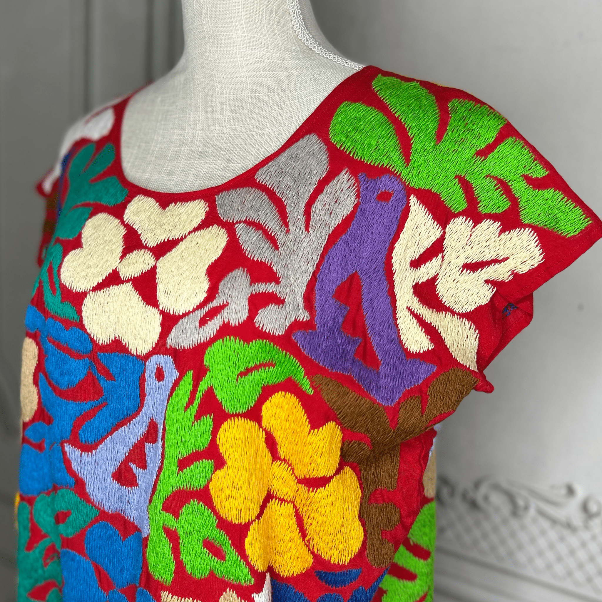 Jalapa Mexican Blouse - Red Multi Jalapa Mexican Blouse - Red Multi