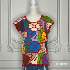 Jalapa Mexican Blouse - Red Multi Jalapa Mexican Blouse - Red Multi