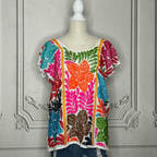 Jalapa Palmita Mexican Blouse - Soft Rayon Jalapa Palmita Mexican Blouse - Soft Rayon