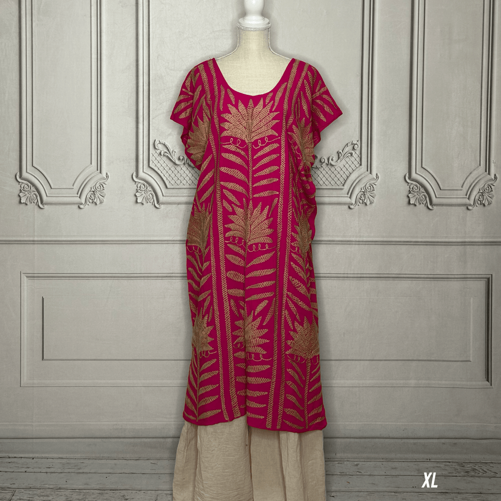 Jalapa Palmita Mexican Dress  - Soft Rayon Jalapa Palmita Mexican Dress  - Soft Rayon