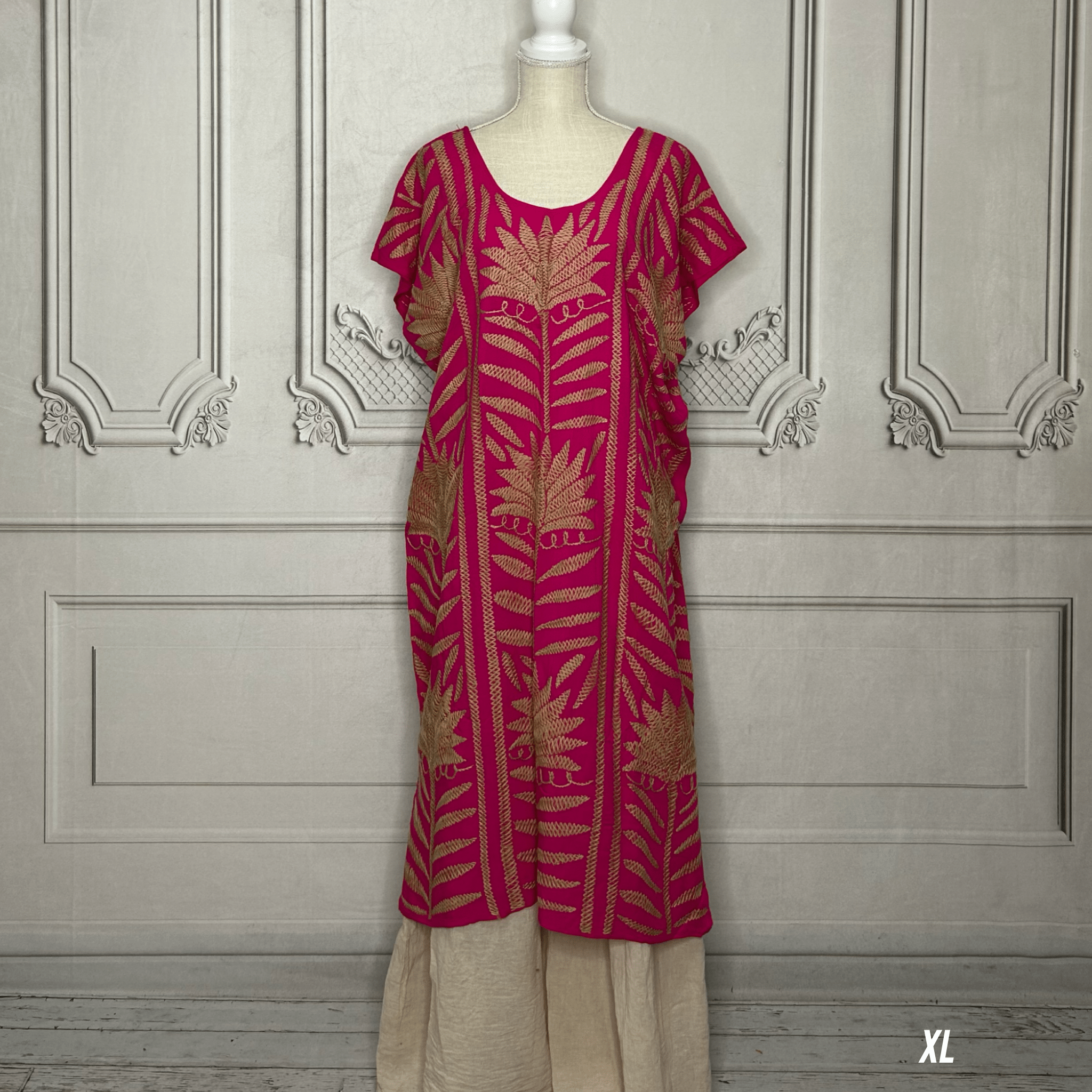 Jalapa Palmita Mexican Dress  - Soft Rayon Jalapa Palmita Mexican Dress  - Soft Rayon