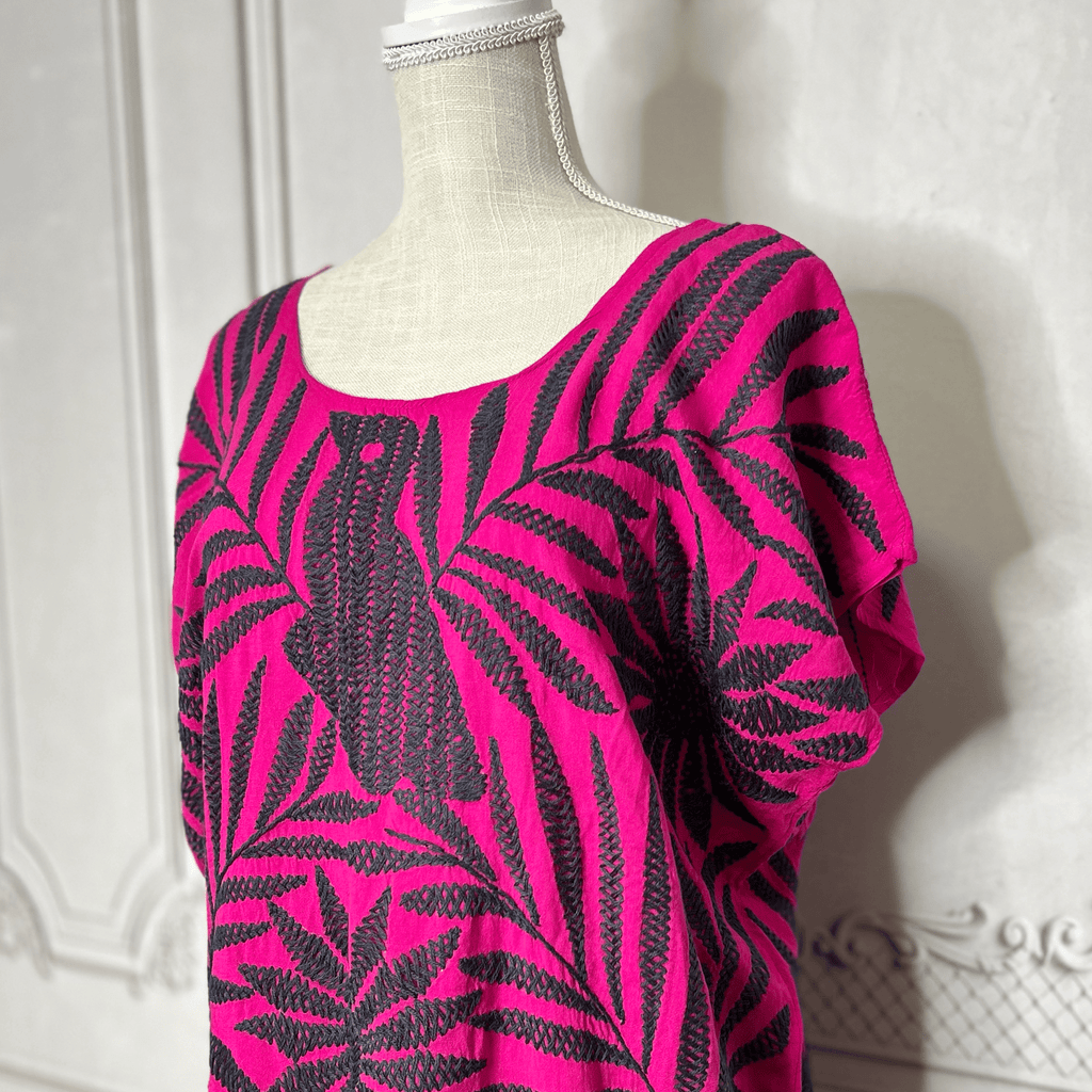 Jalapa Palmita Mexican Dress  - Soft Rayon Jalapa Palmita Mexican Dress  - Soft Rayon