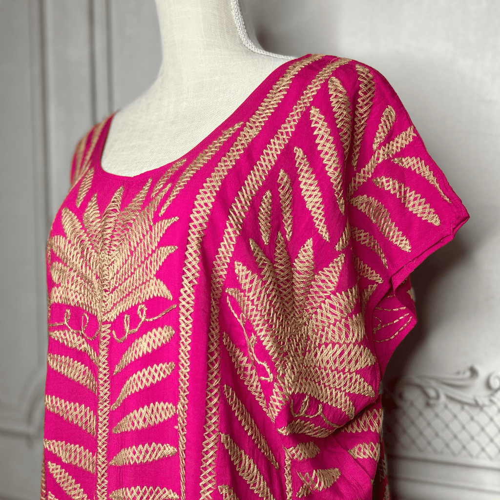 Jalapa Palmita Mexican Dress  - Soft Rayon Jalapa Palmita Mexican Dress  - Soft Rayon