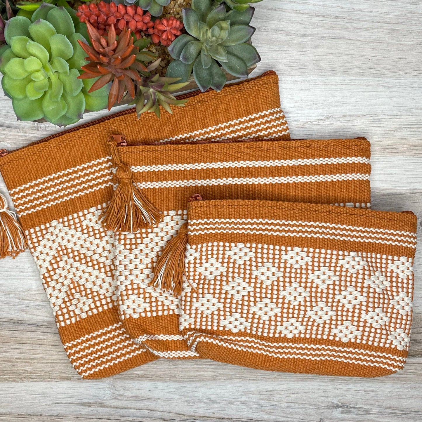 Jalieza Mexican Hand Woven Clutch - Burnt Orange