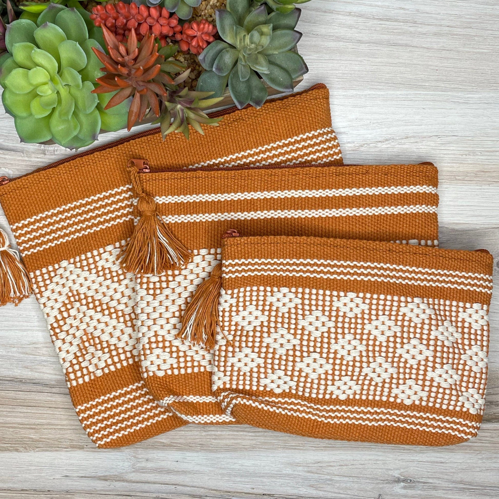 Jalieza Mexican Hand Woven Clutch - Burnt Orange