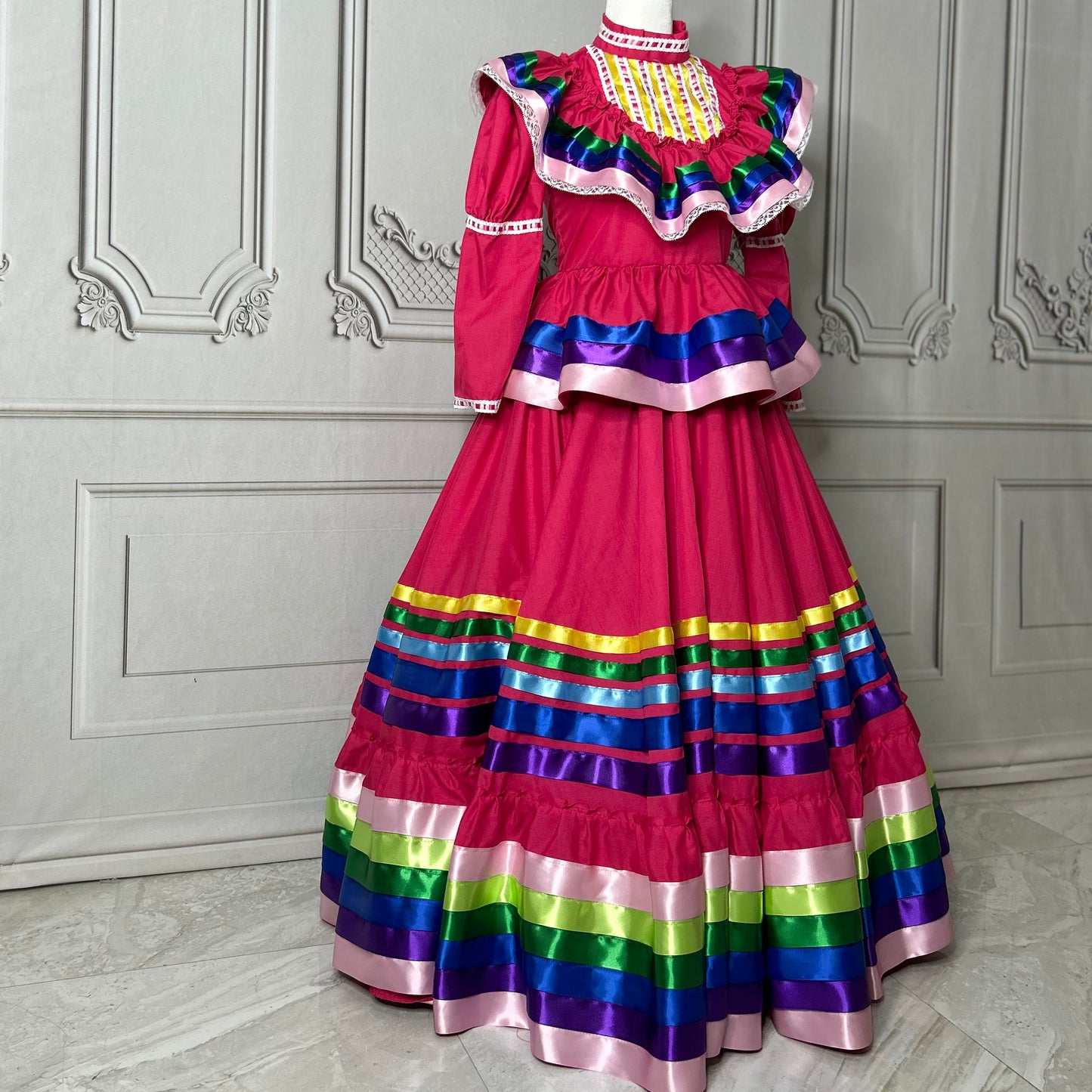 Jalisco Dress for Women - PINK - 3/4 Sleeve Jalisco Dress for Women - PINK - 3/4 Sleeve