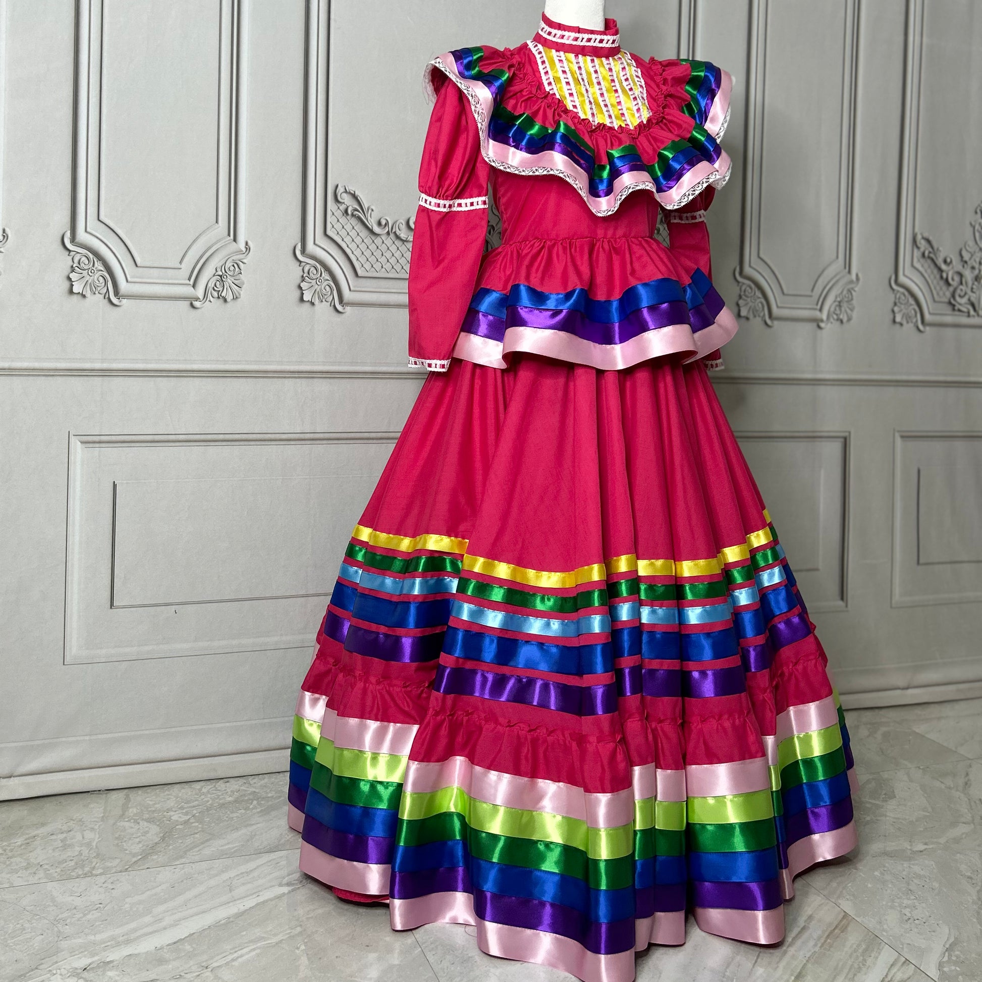 Jalisco Dress for Women - PINK - 3/4 Sleeve Jalisco Dress for Women - PINK - 3/4 Sleeve