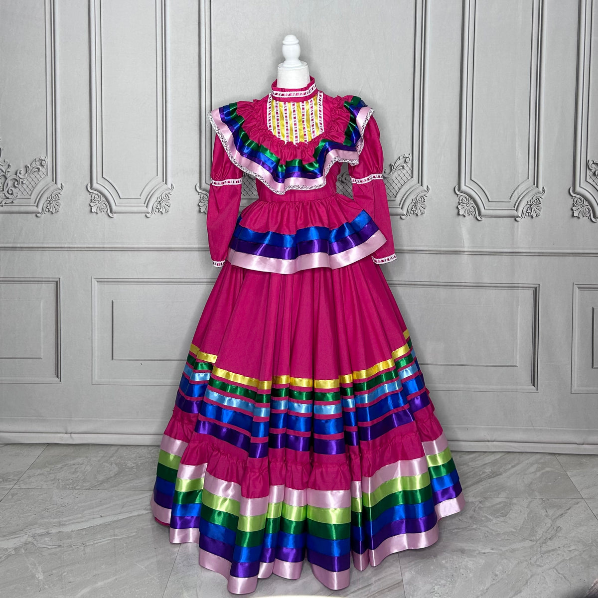Jalisco Dress for Women - PINK - 3/4 Sleeve Jalisco Dress for Women - PINK - 3/4 Sleeve