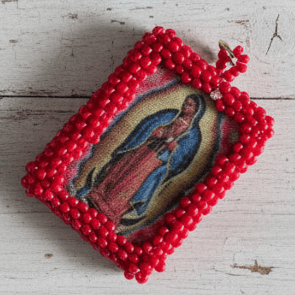 Lady of Guadalupe Charm - Escapulario - Large Virgencita Charm Escapulario | Handmade in Mexico | Camelia