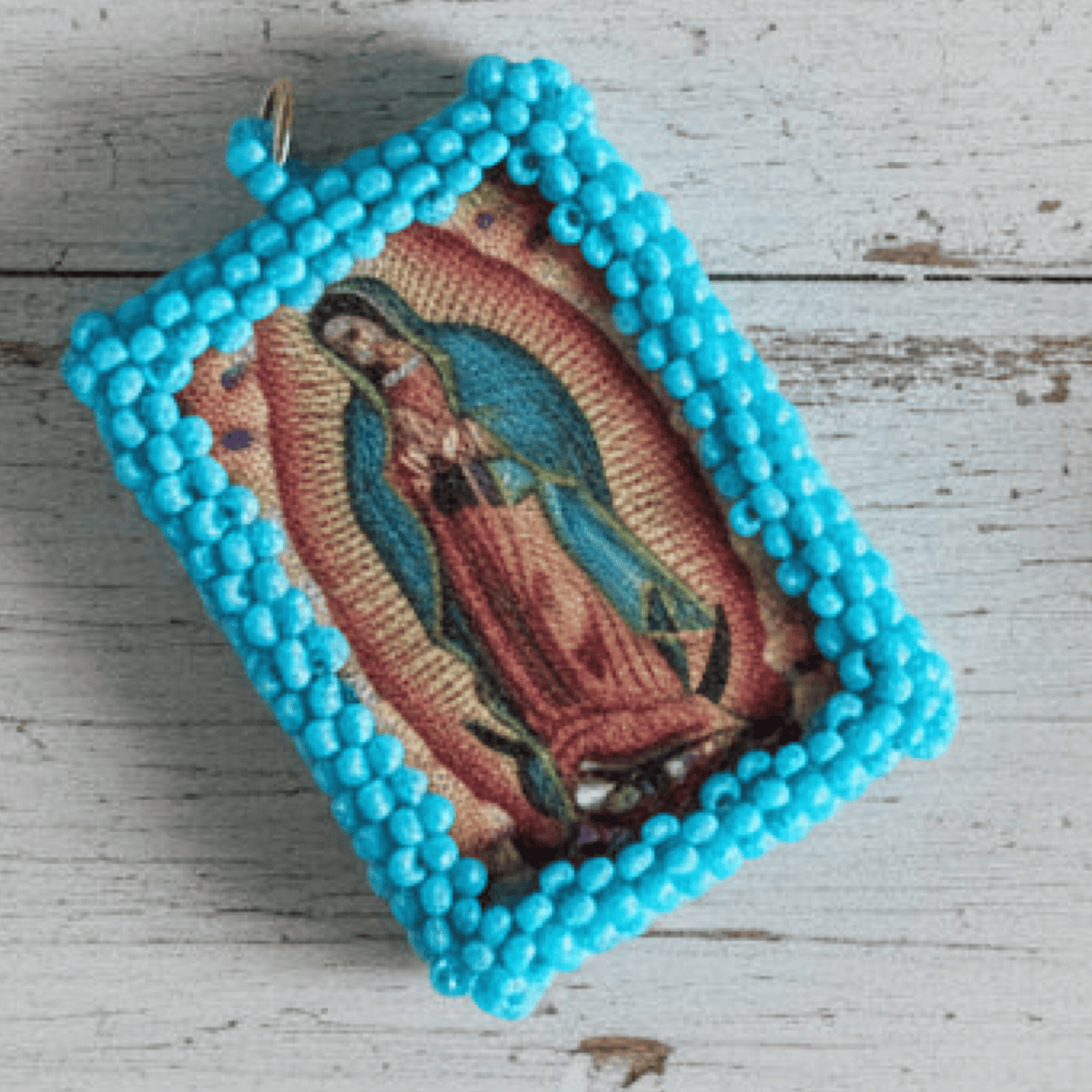 Lady of Guadalupe Charm - Escapulario - Large Virgencita Charm Escapulario | Handmade in Mexico | Camelia