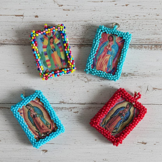 Lady of Guadalupe Charm - Escapulario - Large Virgencita Charm Escapulario | Handmade in Mexico | Camelia