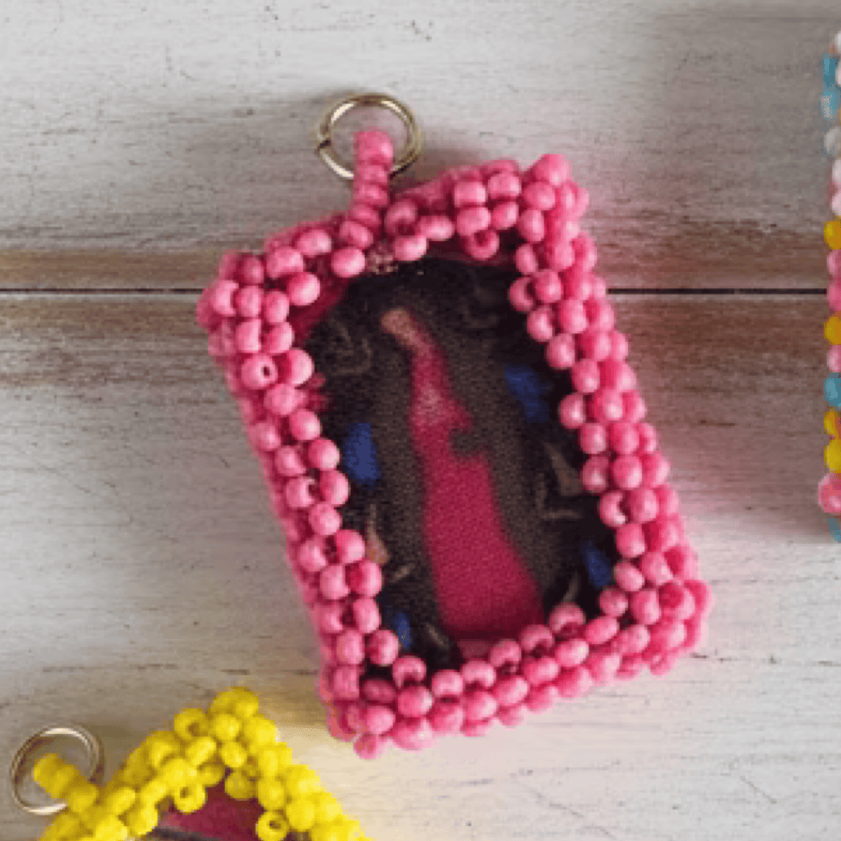 Lady of Guadalupe Charm - Escapulario - Small Virgencita Charm Escapulario | Handmade in Mexico | Camelia