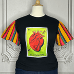 Loteria T-Shirt Cambaya Sleeve - EL CORAZON Loteria T-Shirt Cambaya Sleeve - EL CORAZON