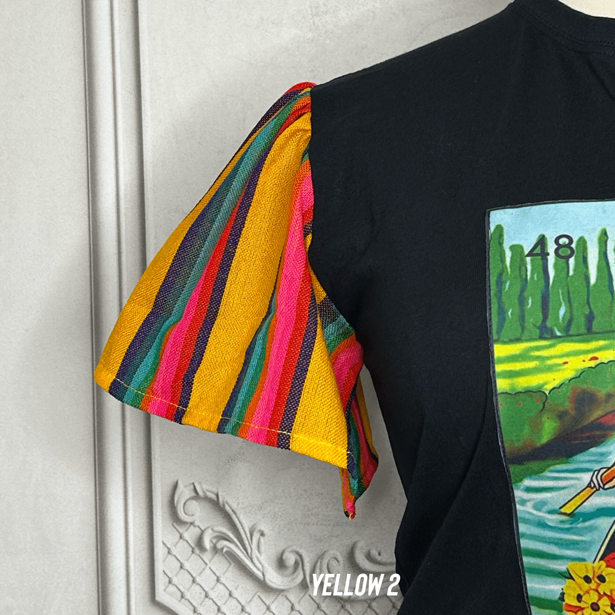 Loteria T-Shirt Cambaya Sleeve -  LA CHALUPA Loteria T-Shirt Cambaya Sleeve -  LA CHALUPA