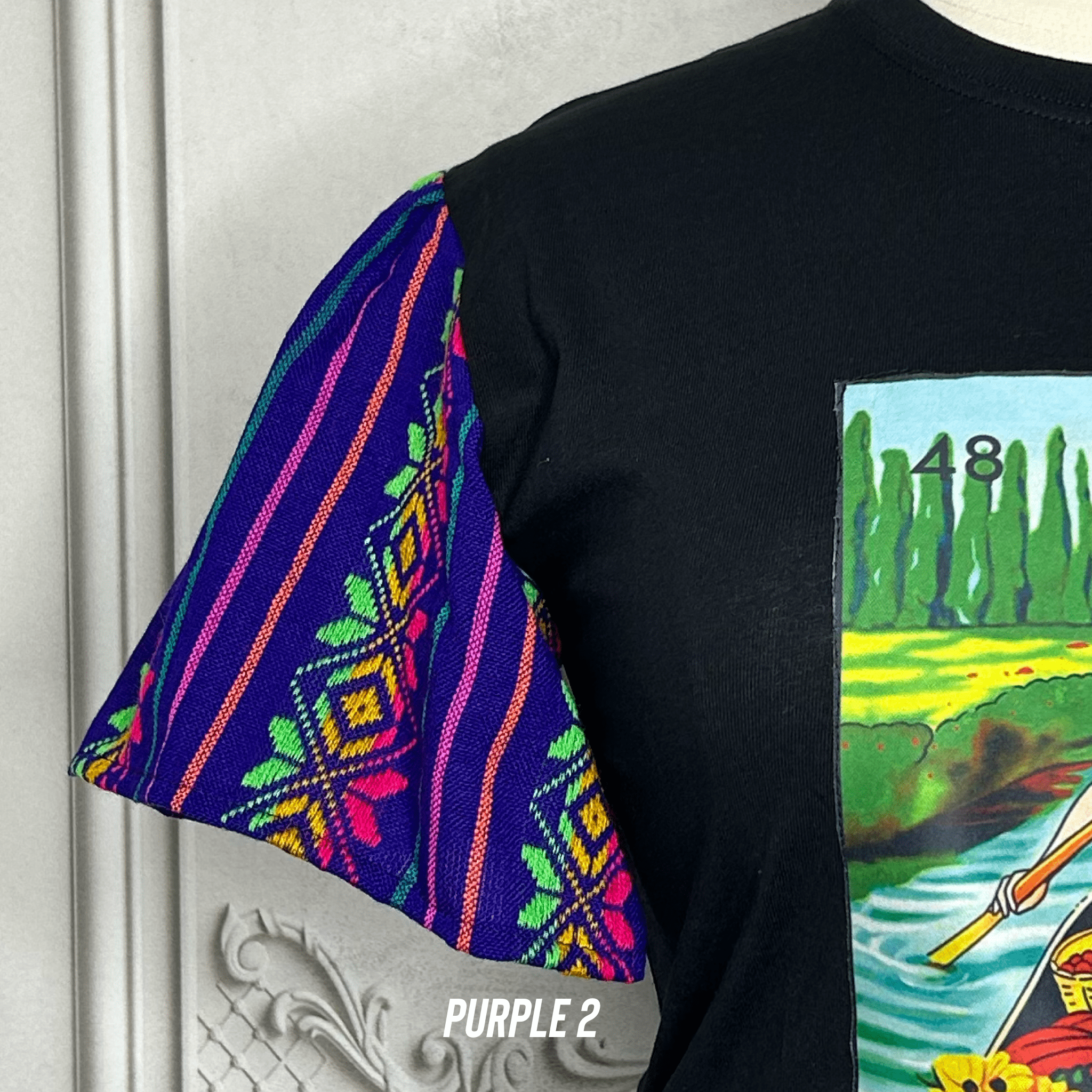 Loteria T-Shirt Cambaya Sleeve -  LA CHALUPA Loteria T-Shirt Cambaya Sleeve -  LA CHALUPA