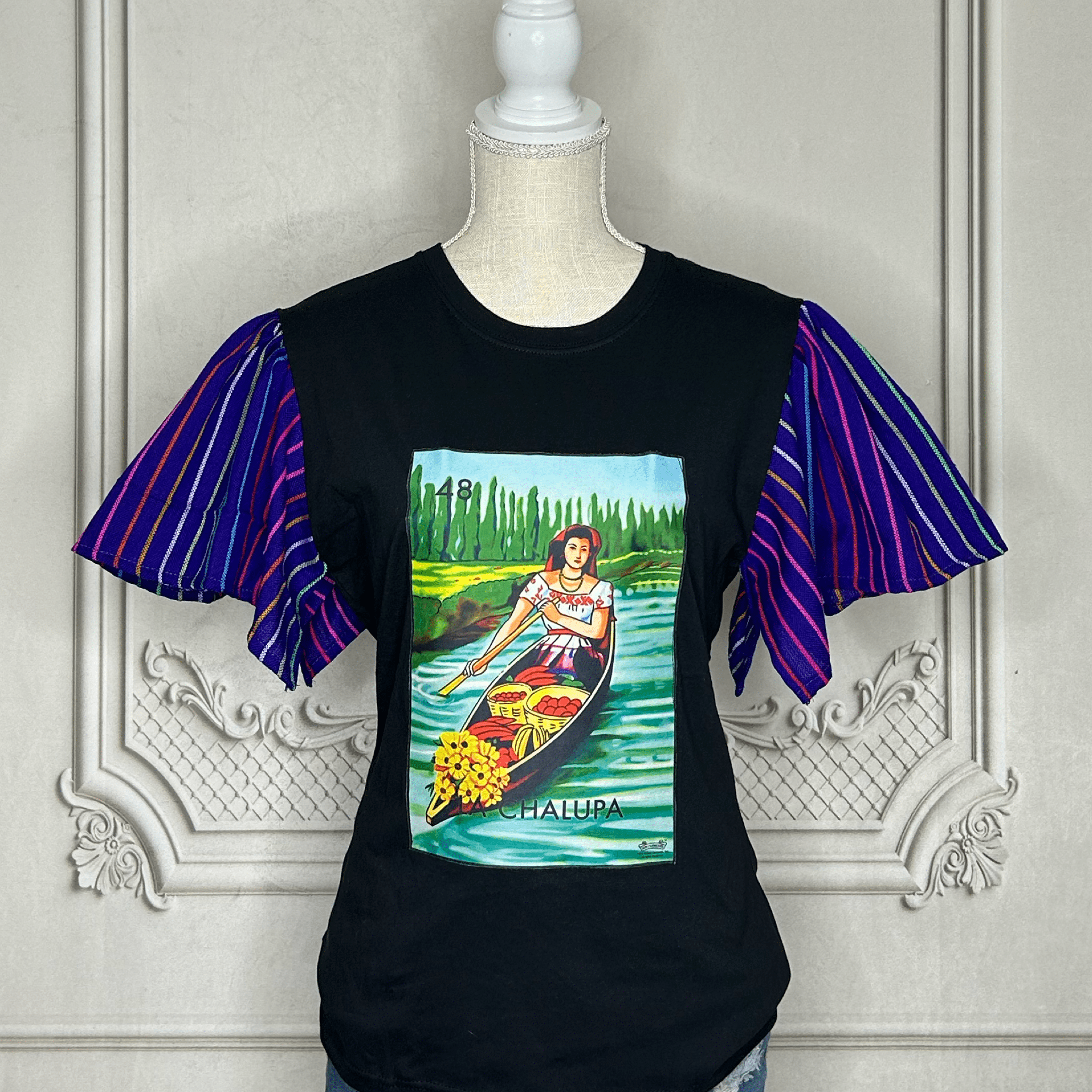 Loteria T-Shirt Cambaya Sleeve -  LA CHALUPA Loteria T-Shirt Cambaya Sleeve -  LA CHALUPA