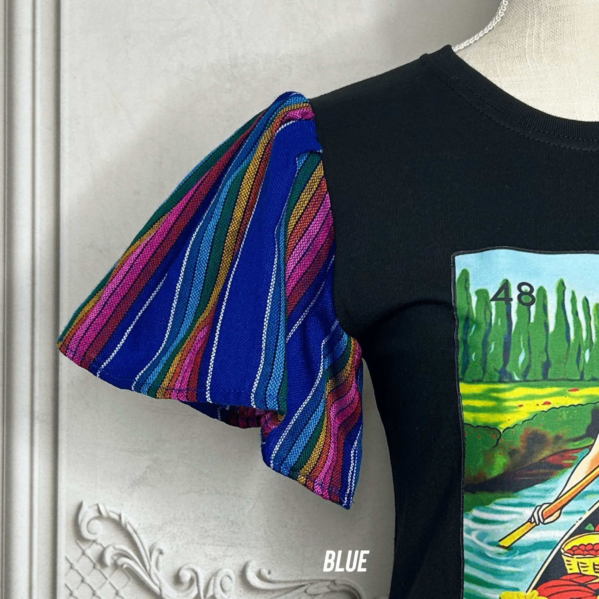 Loteria T-Shirt Cambaya Sleeve -  LA CHALUPA Loteria T-Shirt Cambaya Sleeve -  LA CHALUPA