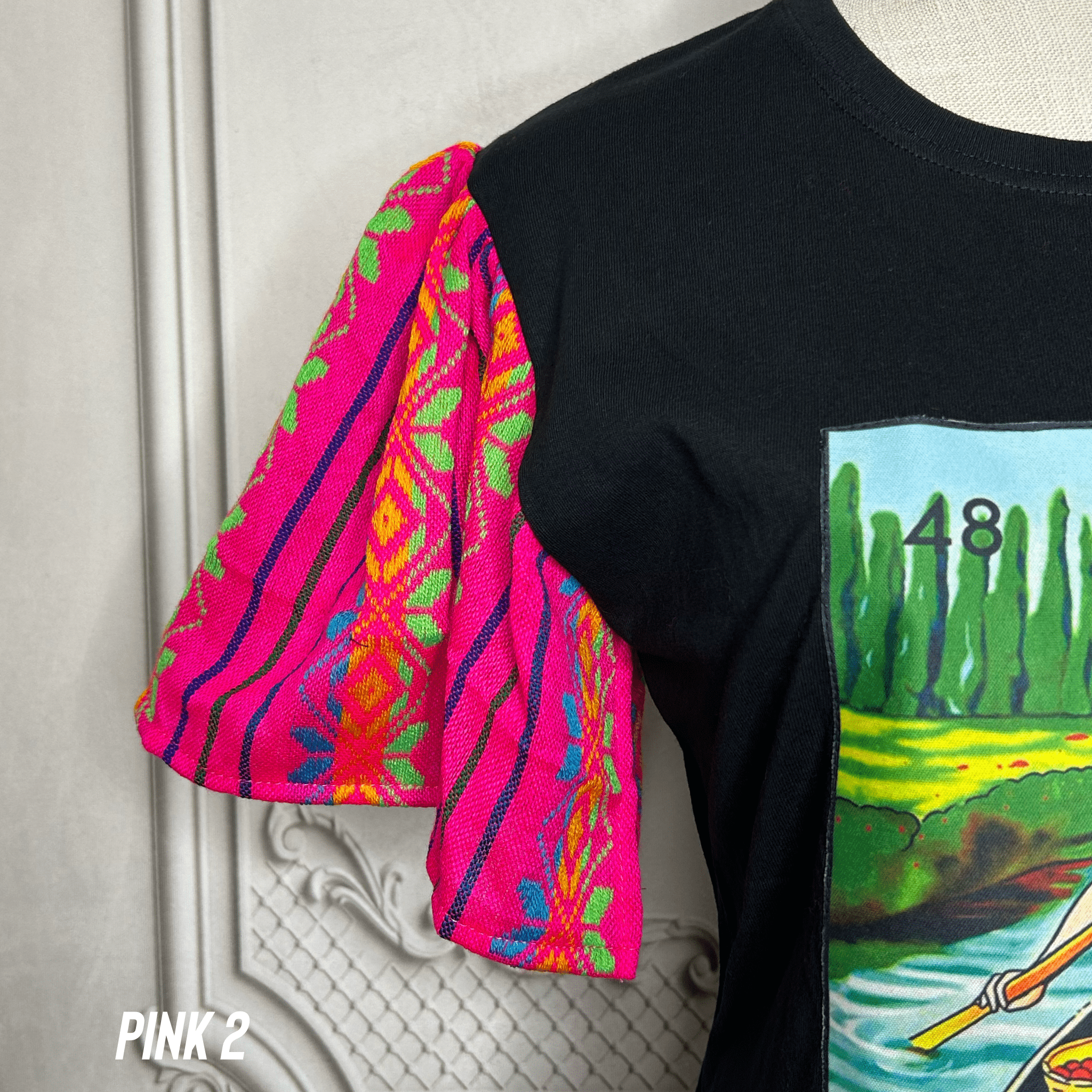 Loteria T-Shirt Cambaya Sleeve -  LA CHALUPA Loteria T-Shirt Cambaya Sleeve -  LA CHALUPA