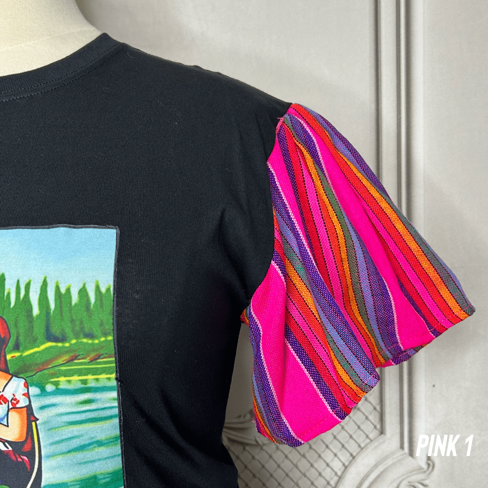 Loteria T-Shirt Cambaya Sleeve -  LA CHALUPA Loteria T-Shirt Cambaya Sleeve -  LA CHALUPA