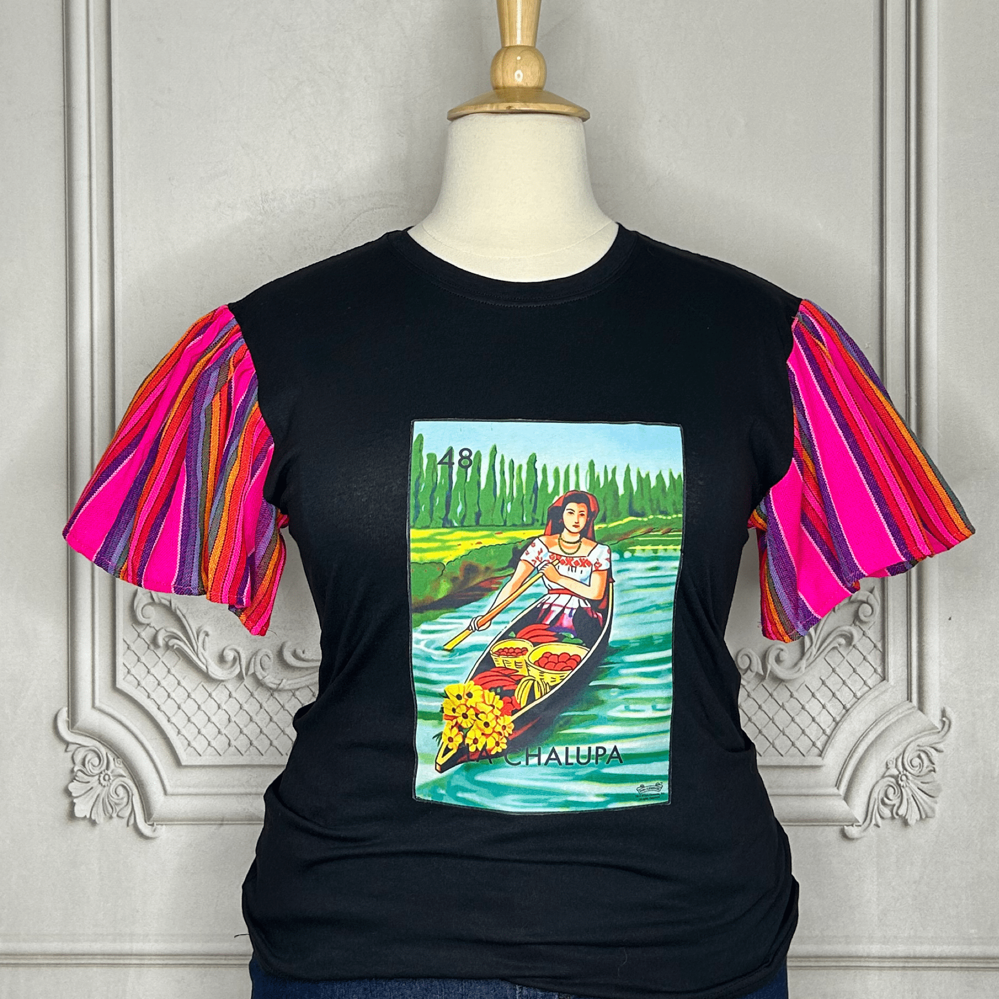 Loteria T-Shirt Cambaya Sleeve -  LA CHALUPA Loteria T-Shirt Cambaya Sleeve -  LA CHALUPA
