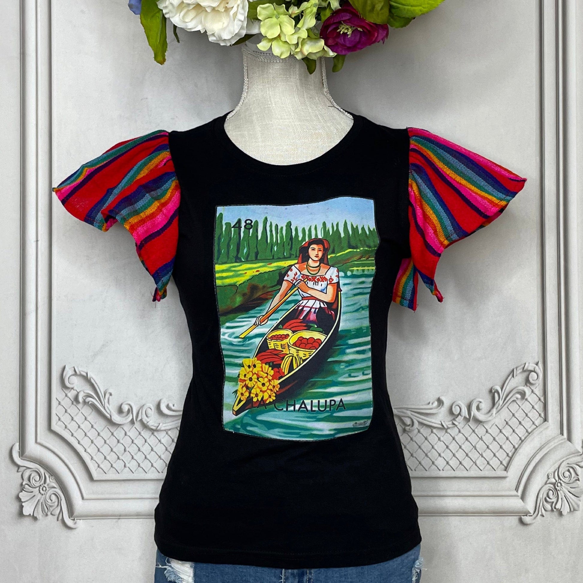 Loteria T-Shirt Cambaya Sleeve -  LA DAMA