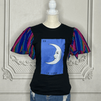 Loteria T-Shirt Cambaya Sleeve - LA LUNA Loteria T-Shirt Cambaya Sleeve - LA LUNA