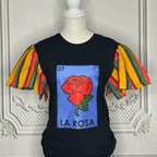 Loteria T-Shirt Cambaya Sleeve - LA ROSA Loteria T-Shirt Cambaya Sleeve - LA ROSA
