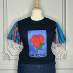 Loteria T-Shirt Cambaya Sleeve - LA ROSA Loteria T-Shirt Cambaya Sleeve - LA ROSA