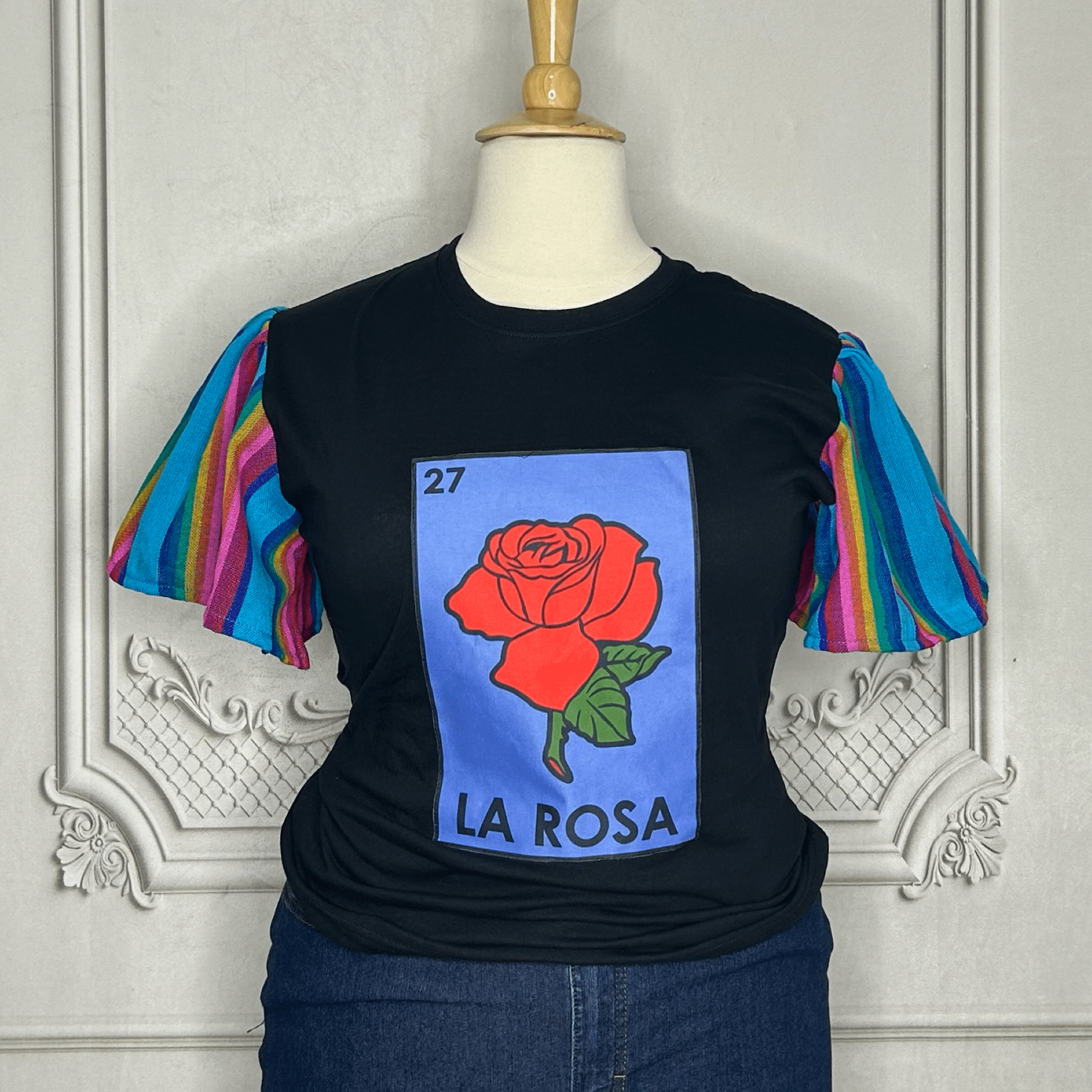 Loteria T-Shirt Cambaya Sleeve - LA ROSA Loteria T-Shirt Cambaya Sleeve - LA ROSA