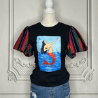 Loteria T-Shirt Cambaya Sleeve - LA SIRENA Loteria T-Shirt Cambaya Sleeve - LA SIRENA