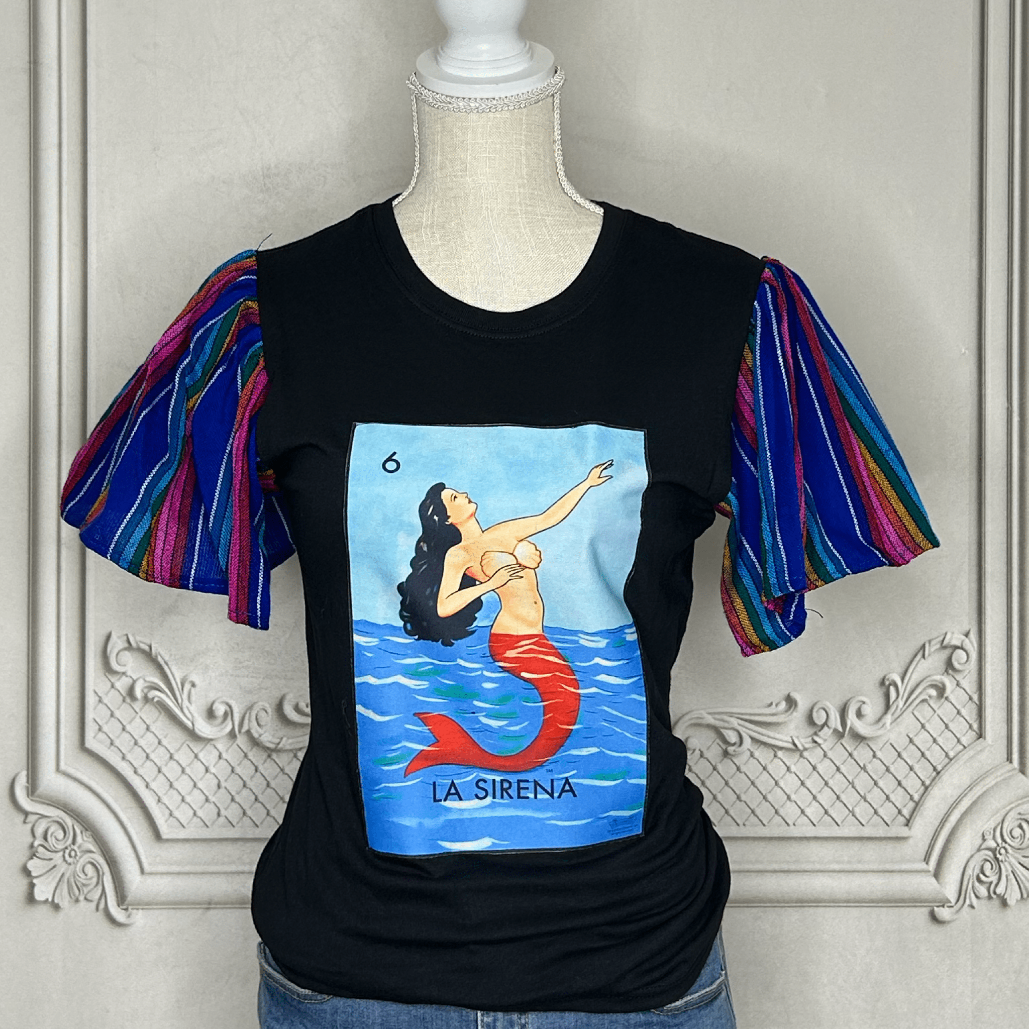 Loteria T-Shirt Cambaya Sleeve - LA SIRENA Loteria T-Shirt Cambaya Sleeve - LA SIRENA