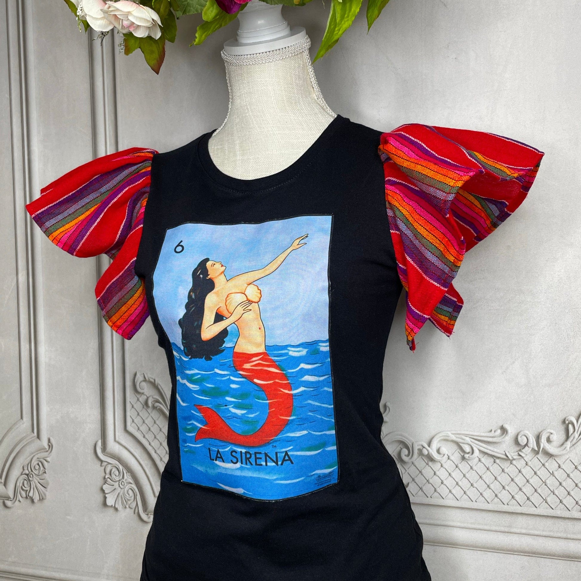 Loteria T-Shirt Cambaya Sleeve - LA SIRENA