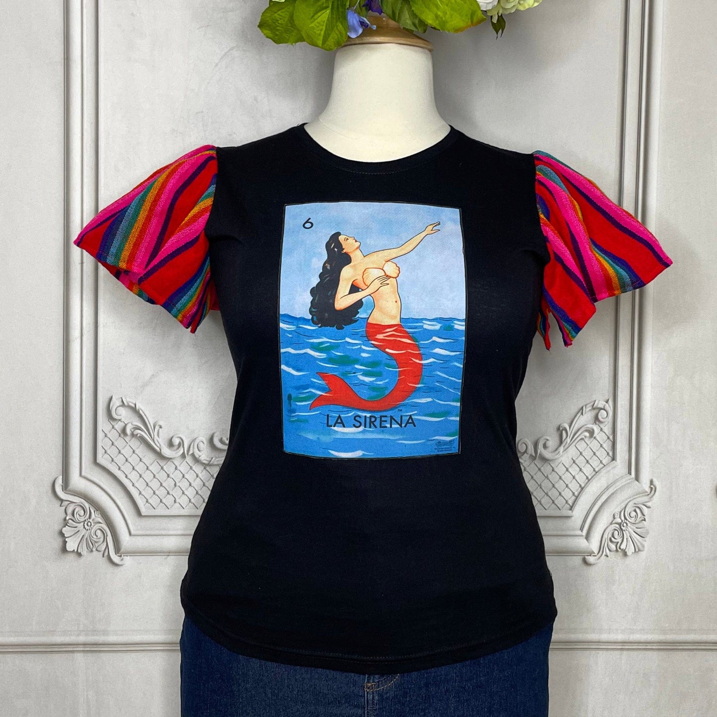 Loteria T-Shirt Cambaya Sleeve - LA SIRENA