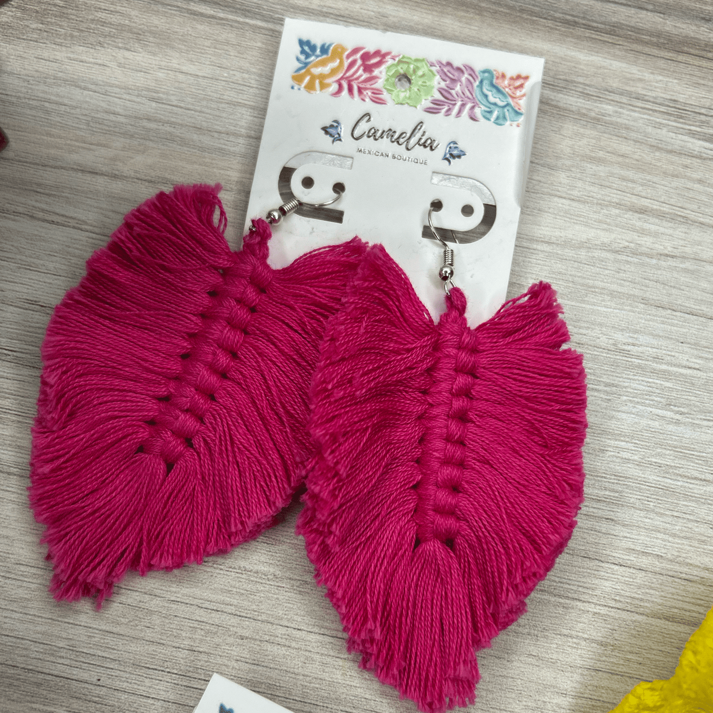 Macrame Feather Earrings Macrame Feather Earrings