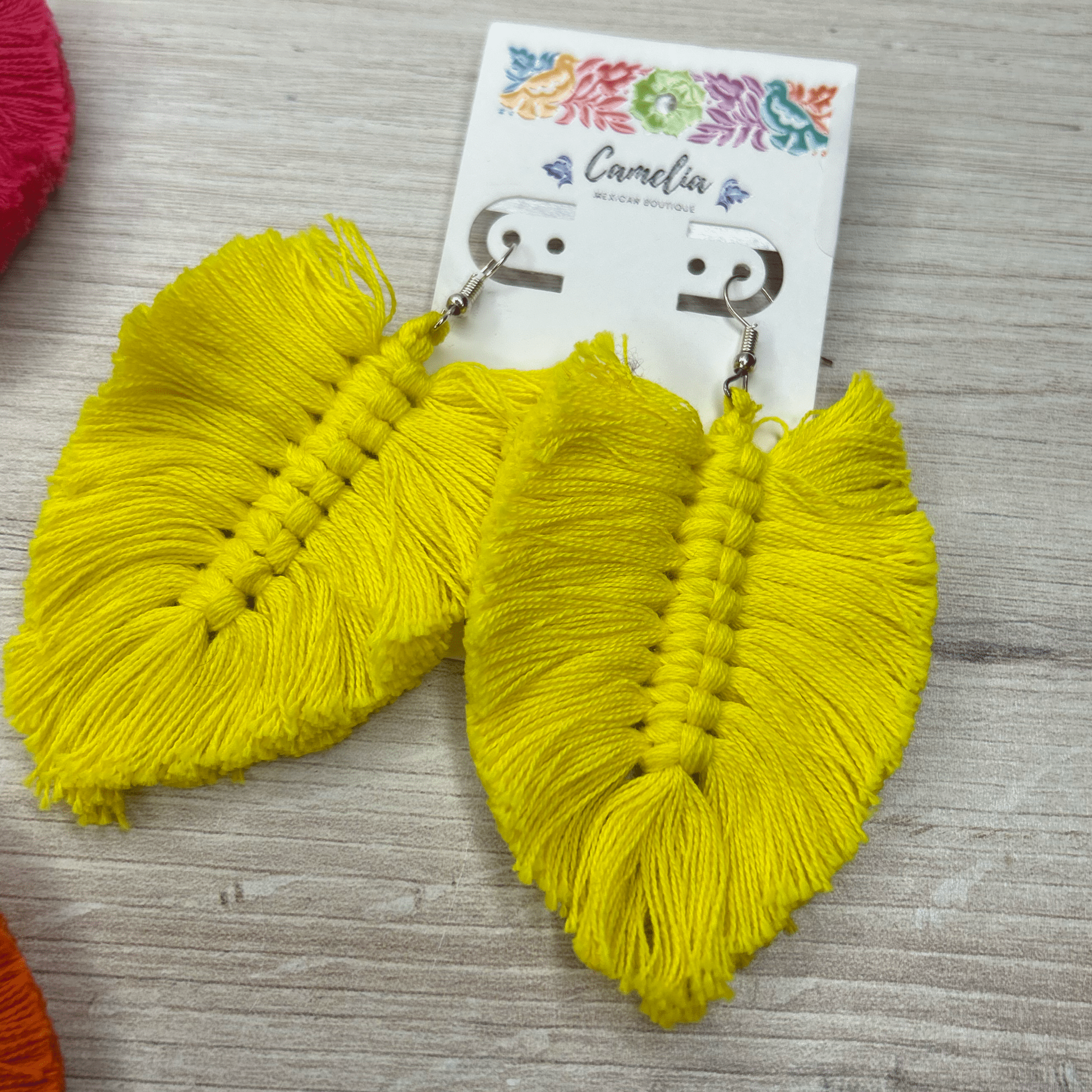 Macrame Feather Earrings Macrame Feather Earrings