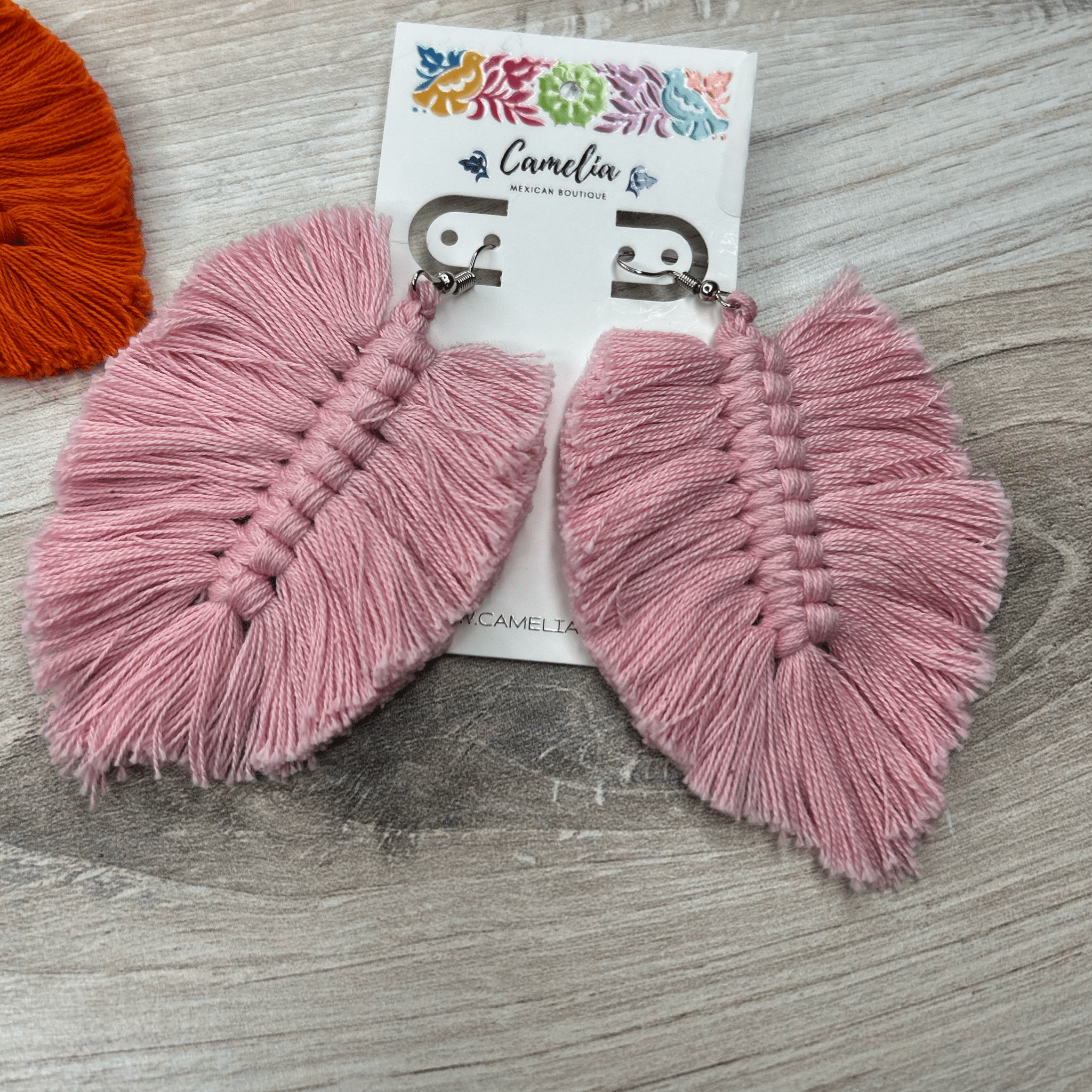 Macrame Feather Earrings Macrame Feather Earrings