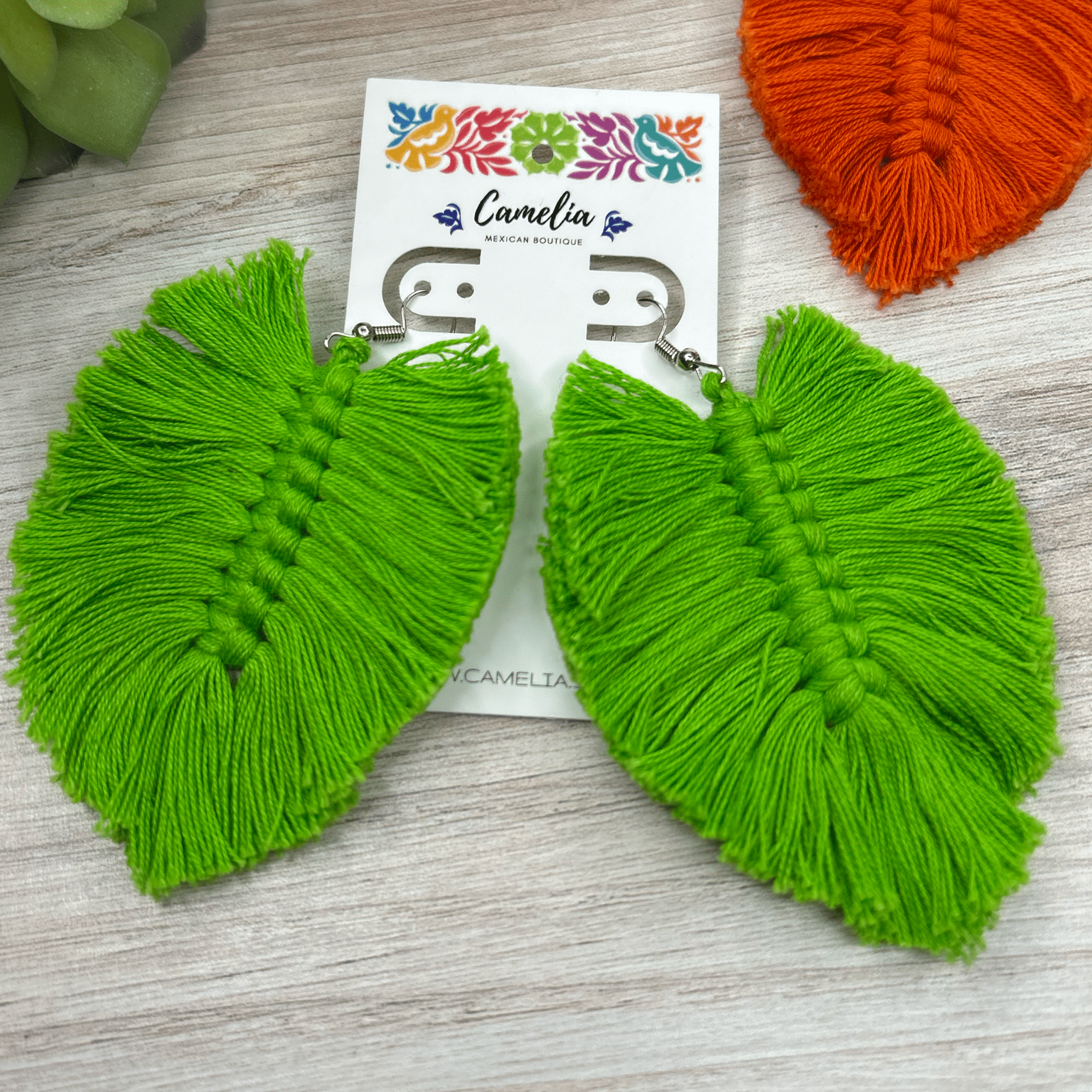 Macrame Feather Earrings Macrame Feather Earrings