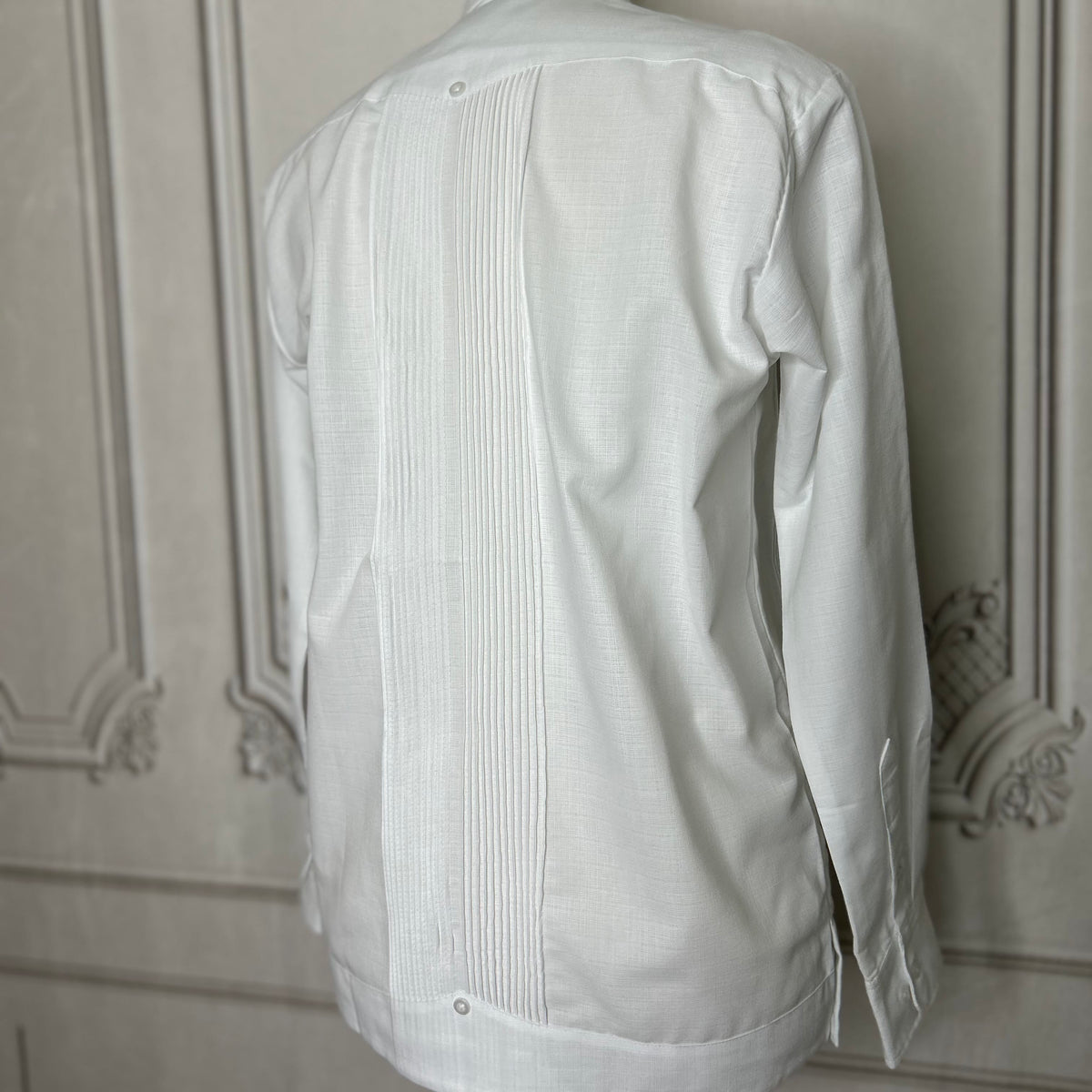 Men's Long Sleeve Linen Guayabera - Alexander Men's Long Sleeve Linen Guayabera - Alexander