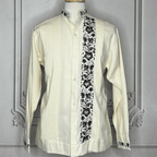 Men's Long Sleeve Linen Guayabera - Filipina Collar Men's Long Sleeve Linen Guayabera - Filipina Collar