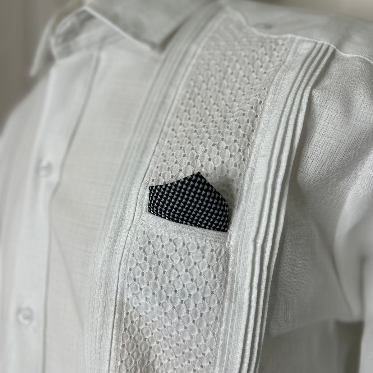 Men's Long Sleeve Linen Guayabera - Roco Men's Long Sleeve Linen Guayabera - Roco