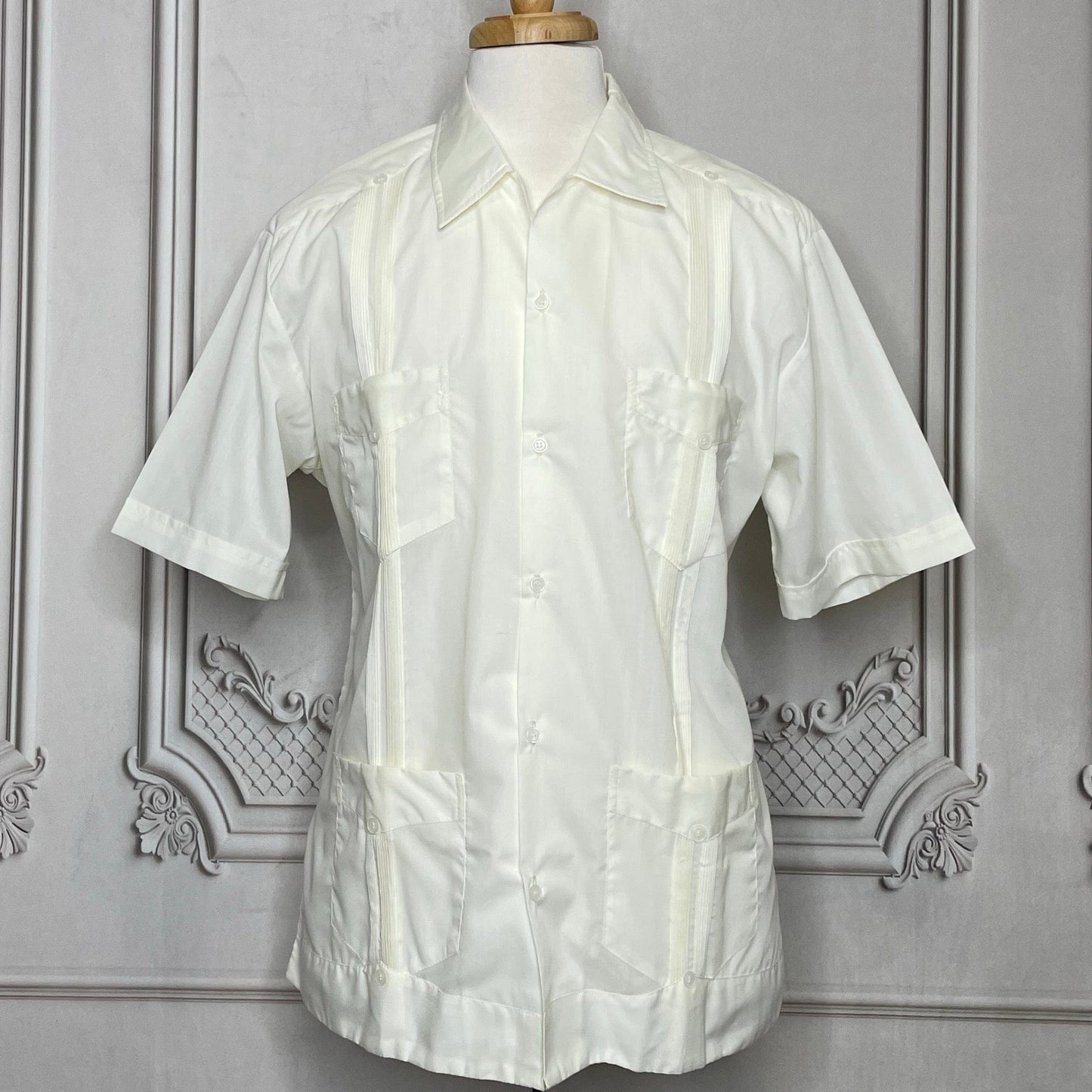 Men's Short Sleeve Guayabera - Traditional 4 Pocket