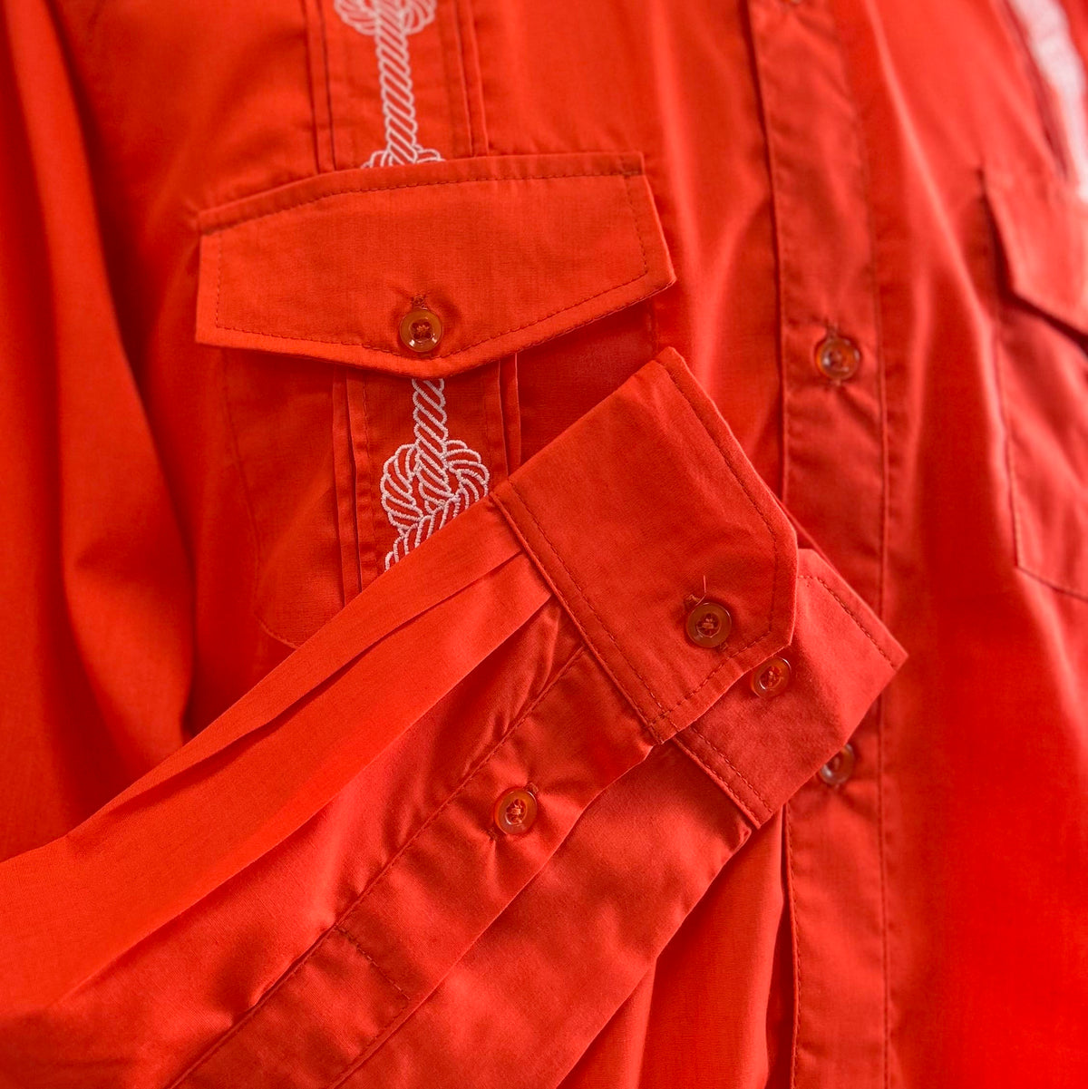 Men's Vaquero Guayabera - Cotton Long Sleeve Men's Vaquero Cotton Guayabera Long Sleeve | Camelia Mexican Boutique