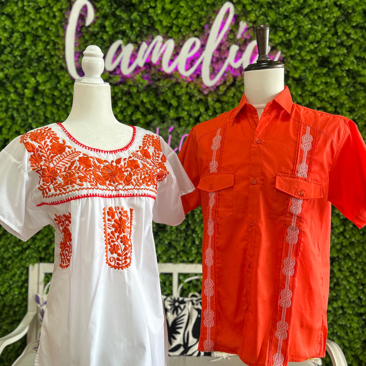 Men's Vaquero Guayabera - Cotton Short Sleeve Men's Vaquero Linen Guayabera Short Sleeve | Camelia Mexican Boutique