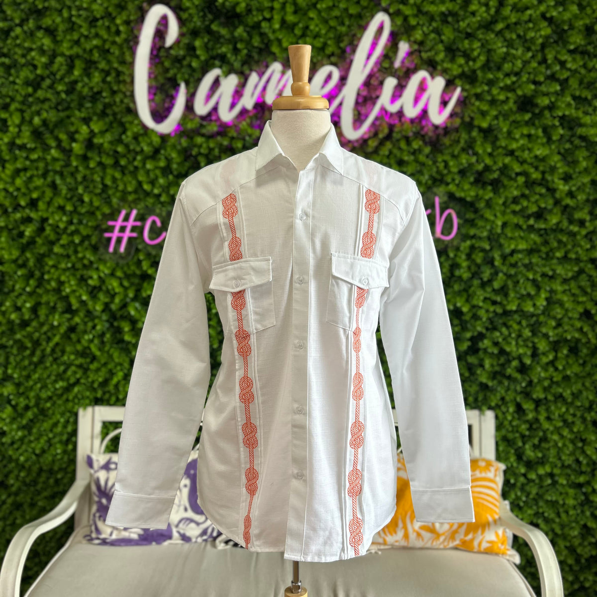 Men's Vaquero Guayabera - Linen Long Sleeve Men's Vaquero Linen Guayabera Short Sleeve | Camelia Mexican Boutique