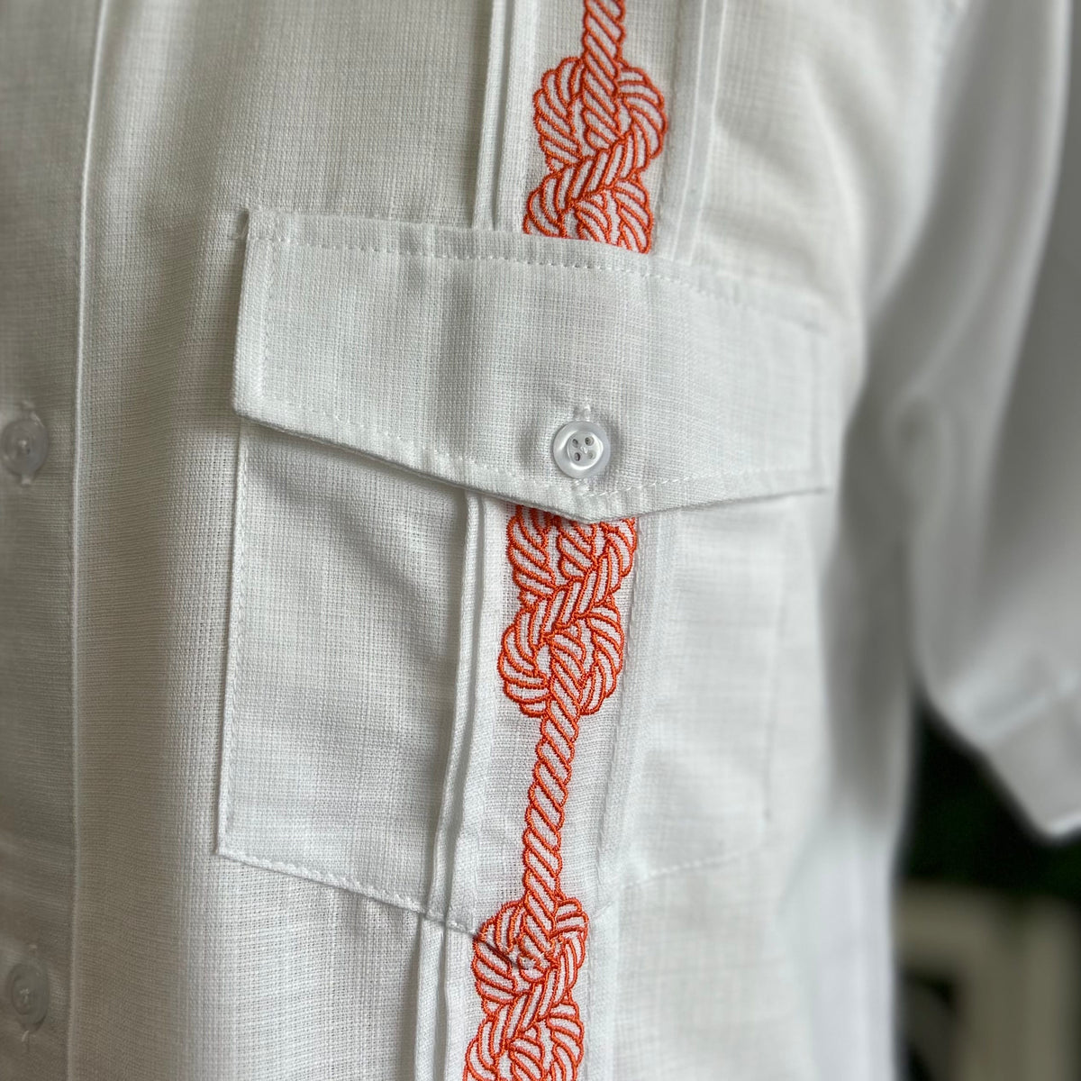 Men's Vaquero Guayabera - Linen Short Sleeve Men's Vaquero Linen Guayabera Short Sleeve | Camelia Mexican Boutique