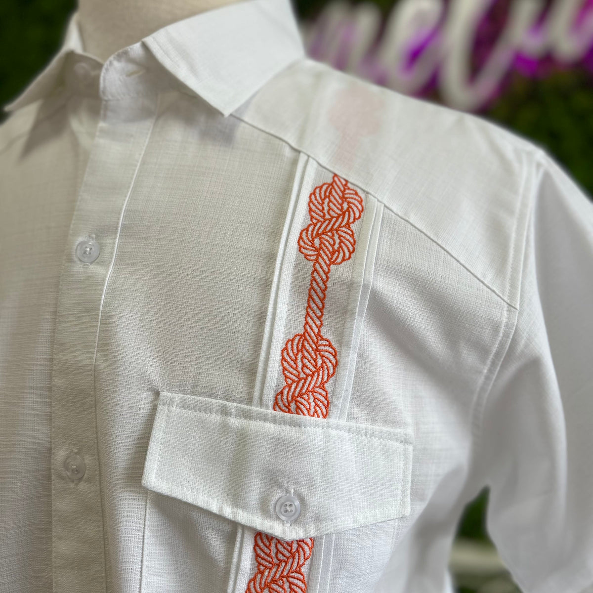 Men's Vaquero Guayabera - Linen Short Sleeve Men's Vaquero Linen Guayabera Short Sleeve | Camelia Mexican Boutique