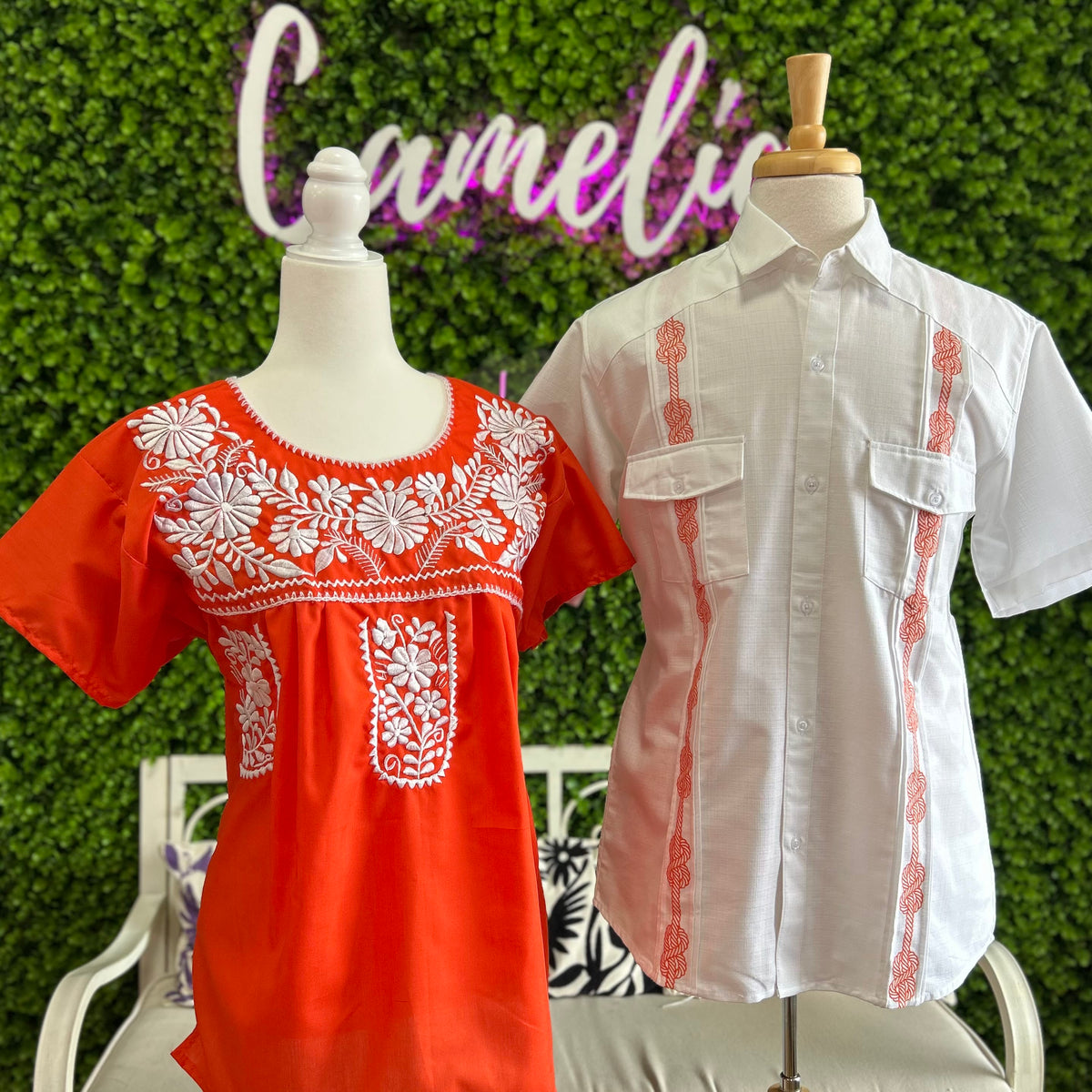 Men's Vaquero Guayabera - Linen Short Sleeve Men's Vaquero Linen Guayabera Short Sleeve | Camelia Mexican Boutique